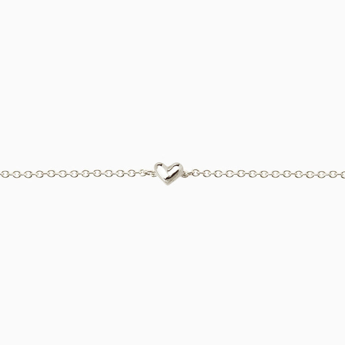 Mini Heart Bracelet | Silver
