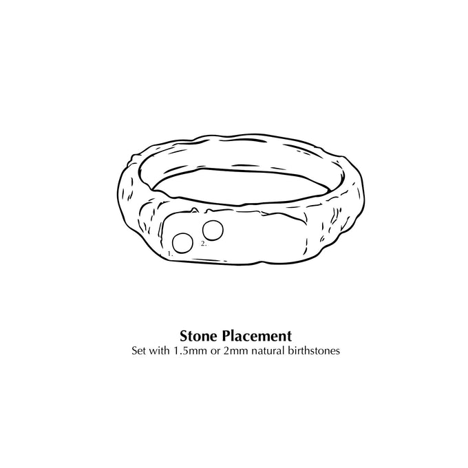 Custom Mason Ring (Stones & Engraving) | White Gold