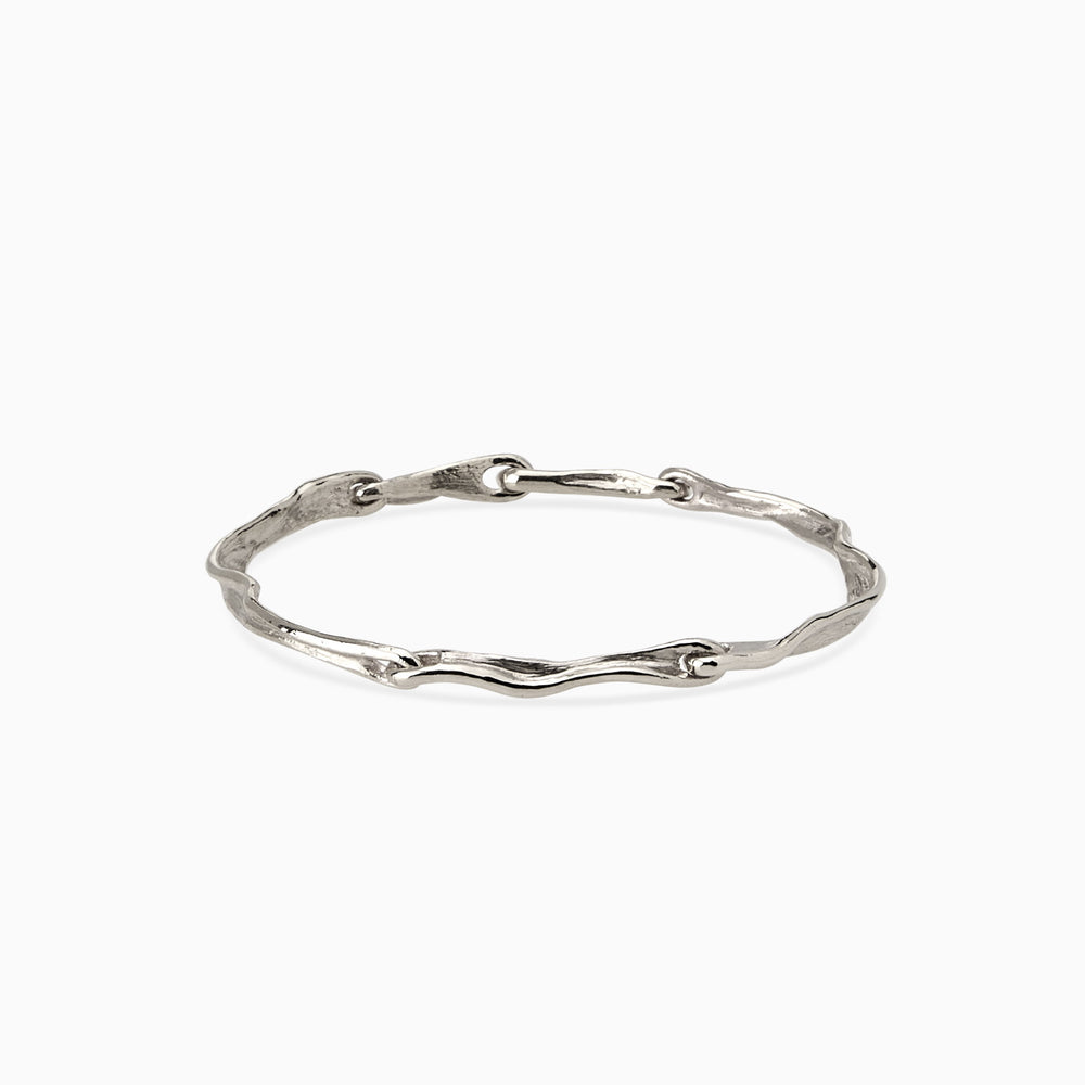 Sculpt Bracelet | White Gold