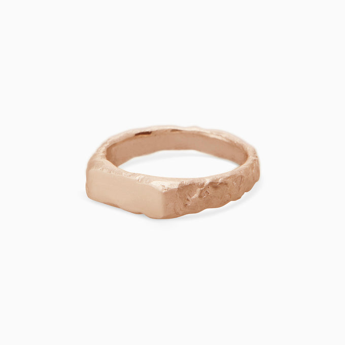 Custom Mason Ring (Stones & Engraving) | Rose Gold