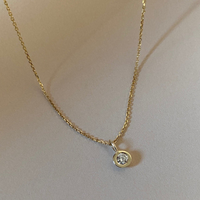 Signature Diamond Necklace | Solid Gold