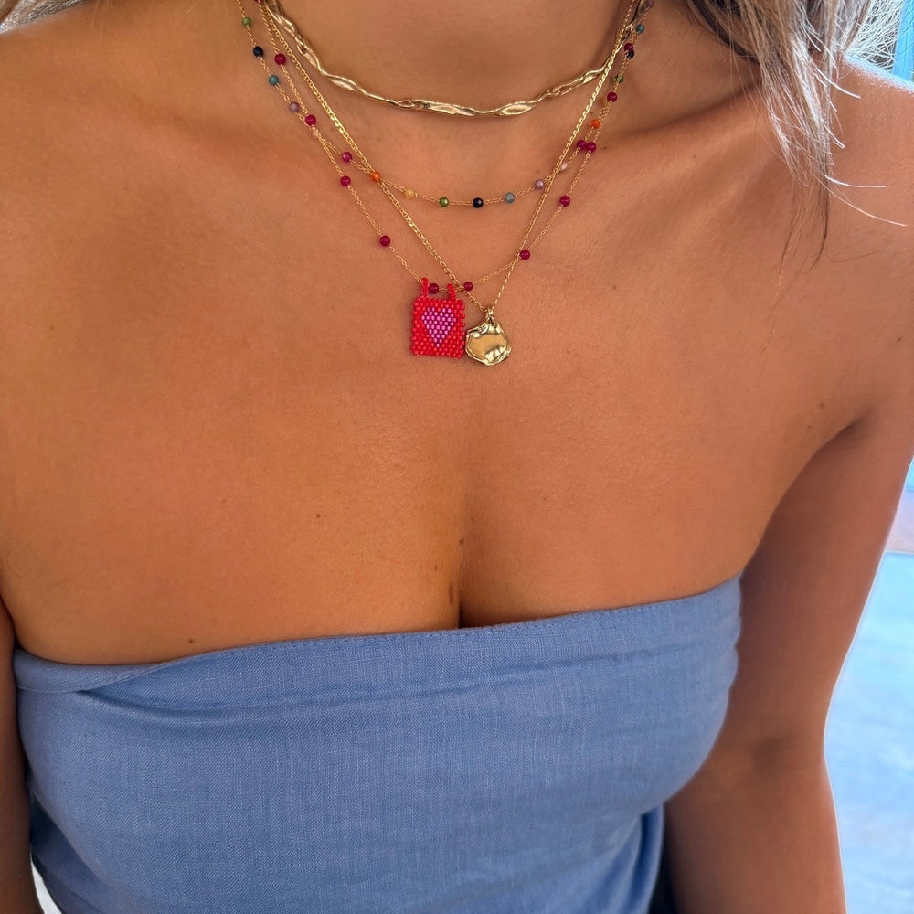 Custom Engraved Wave Pendant | Yellow Gold