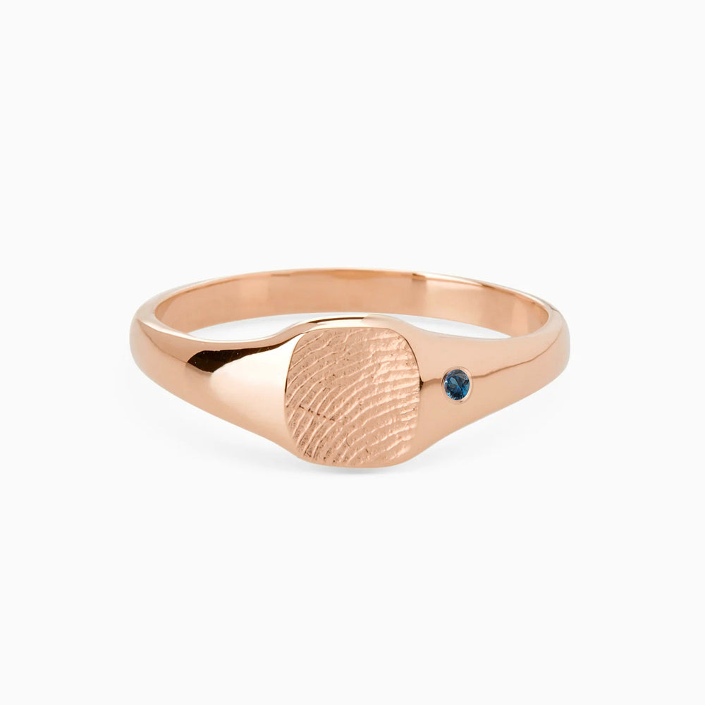 Impression™ Petite Square Signet Ring | Rose Gold