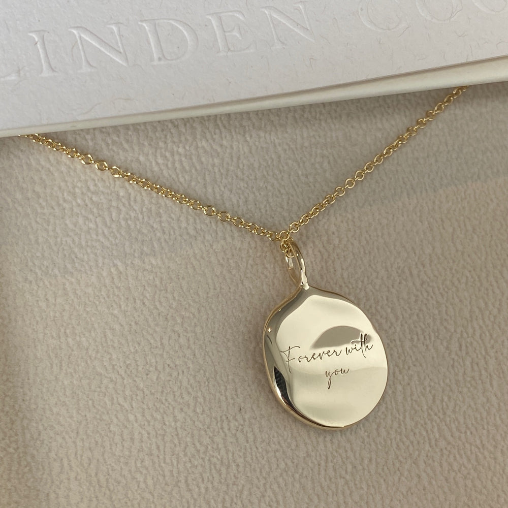Custom Engraved Pendant | Yellow Gold