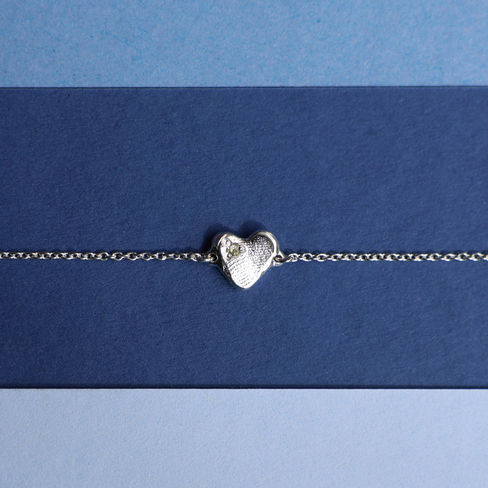 Impression™ Heart Bracelet | White Gold