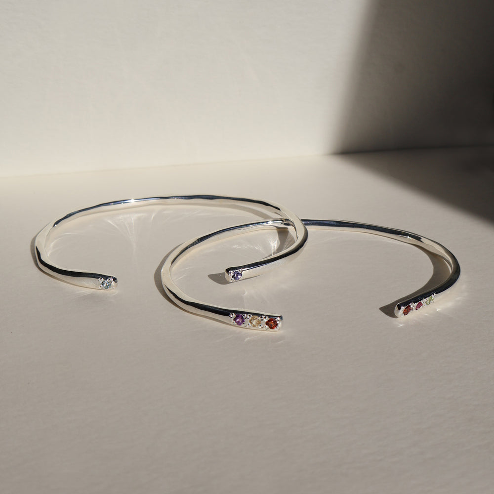 Collective Stone Cuff Bracelet | Silver