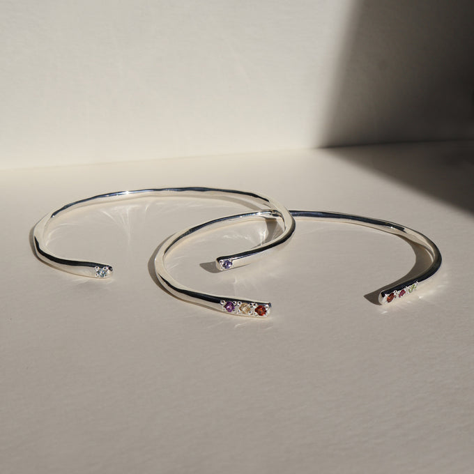 Collective Stone Cuff Bracelet | Silver