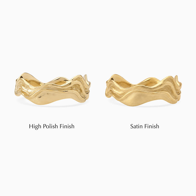 Sculpt Band Ring | Yellow Gold