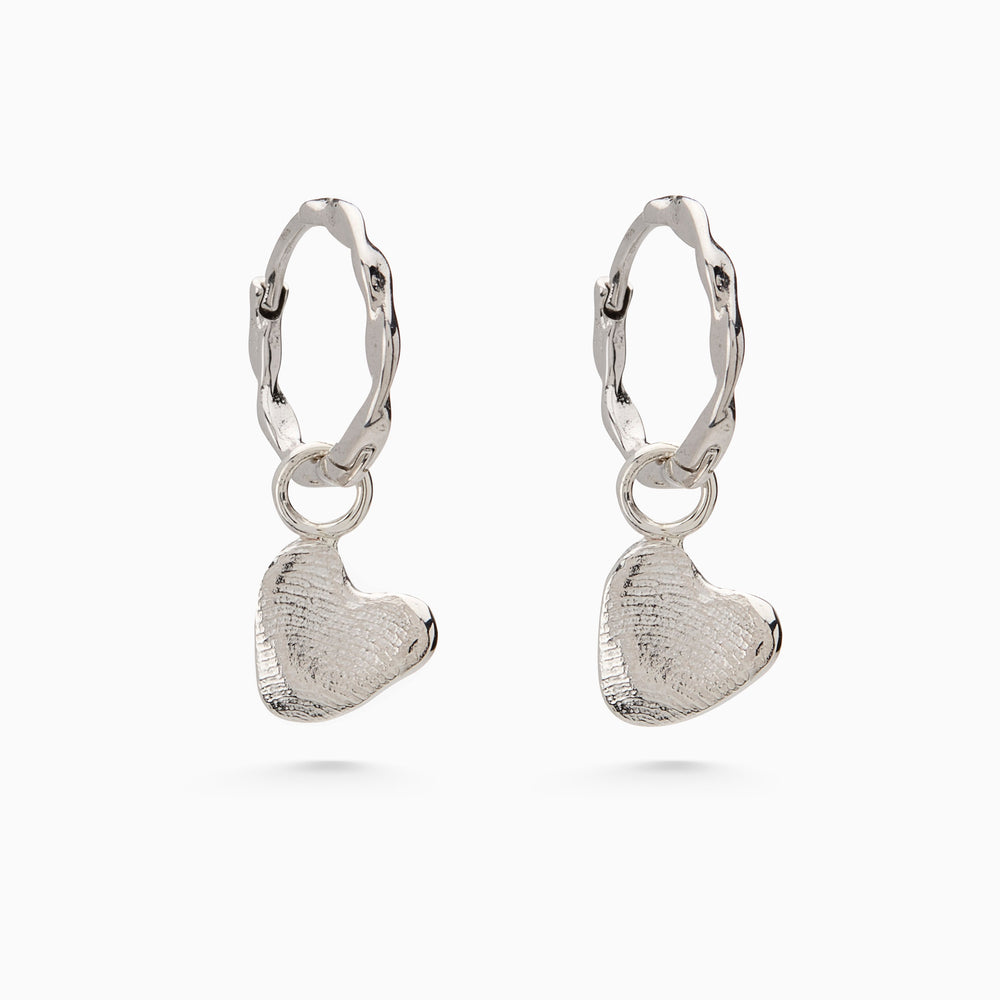 Impression™ Heart Earring Charm | White Gold