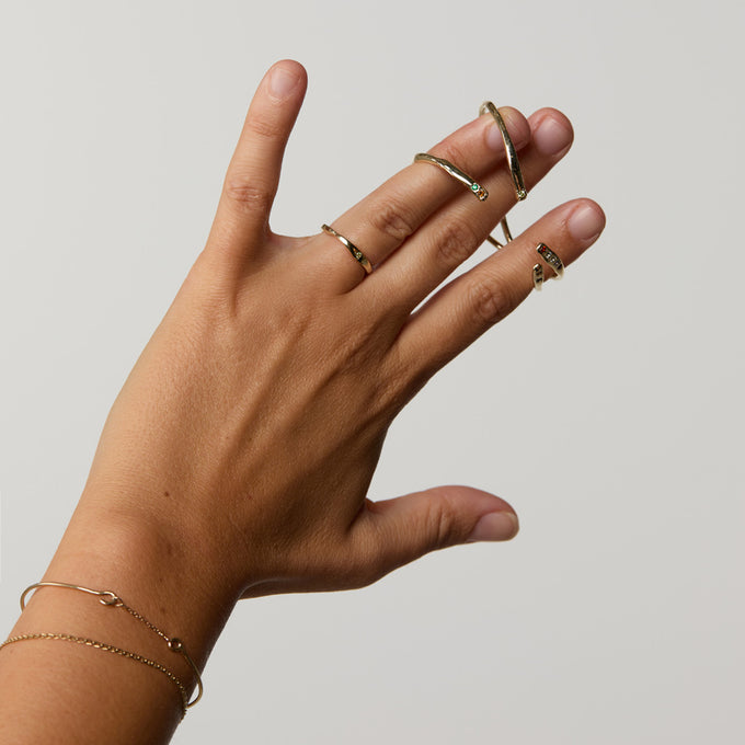 Apex Stone Ring | Solid Gold