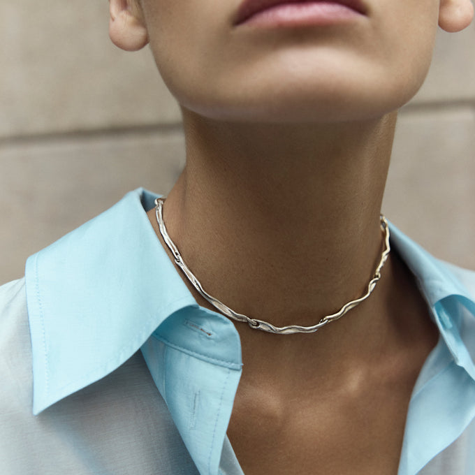 Sculpt Necklace | Silver