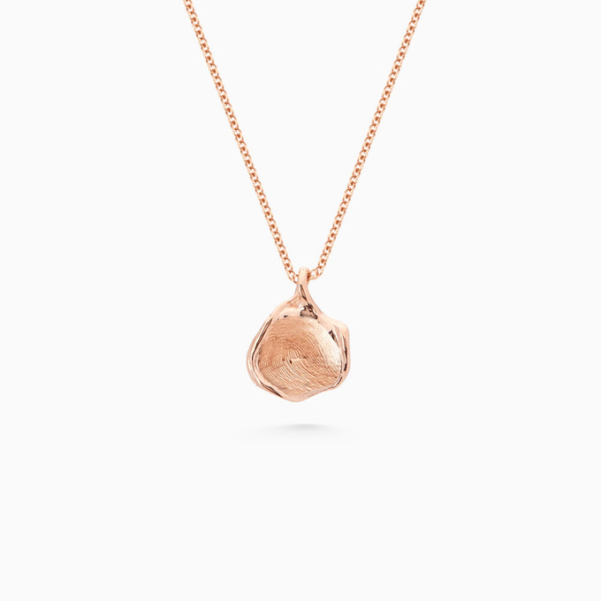 Custom Engraved Wave Pendant | Rose Gold