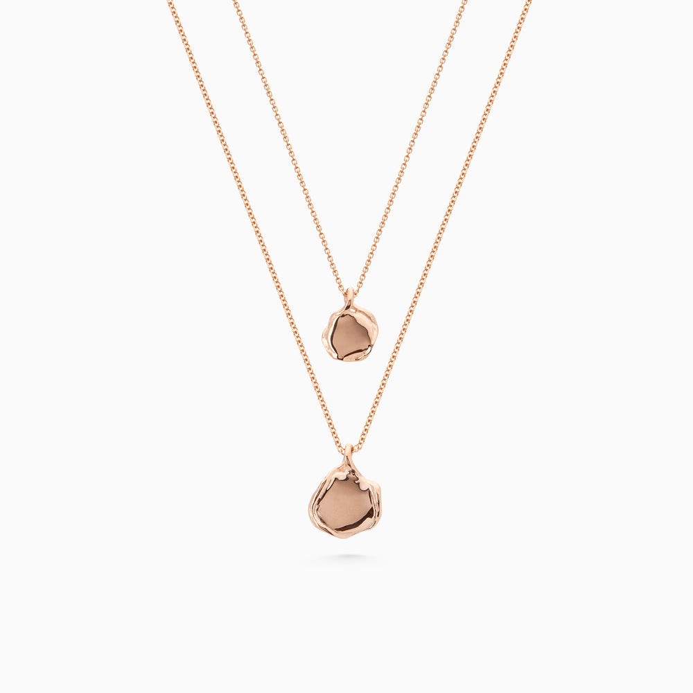 Custom Engraved Wave Pendant | Rose Gold