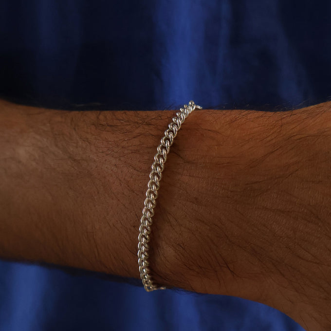 Curb Chain Bracelet | Silver