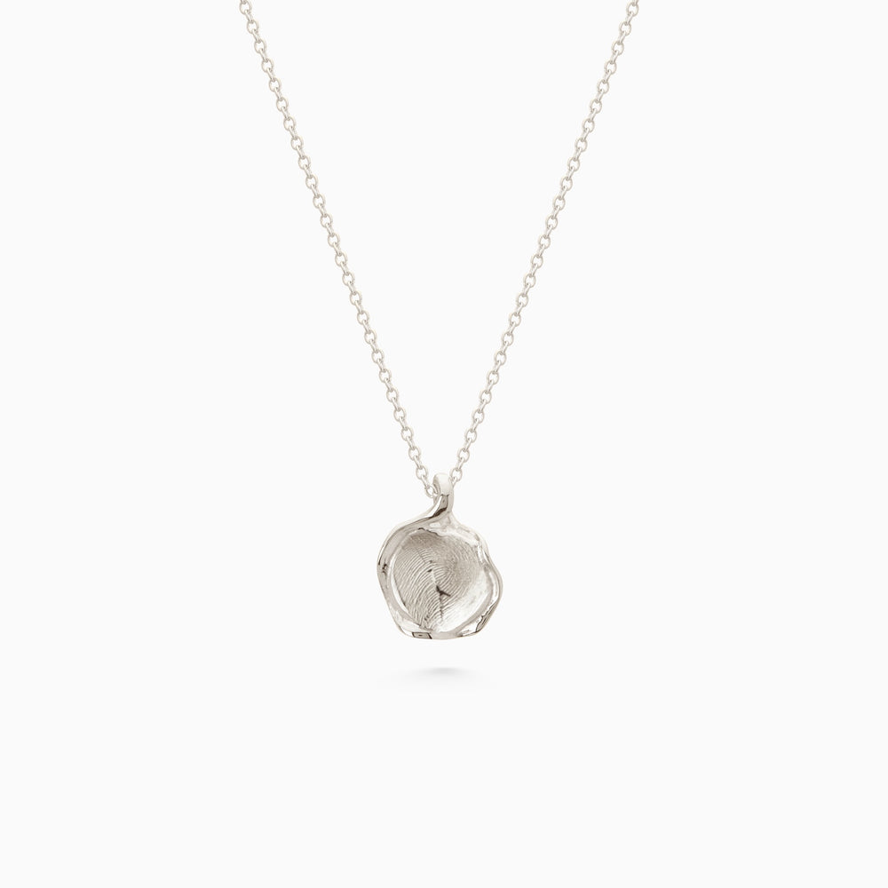 Custom Engraved Wave Pendant | Silver