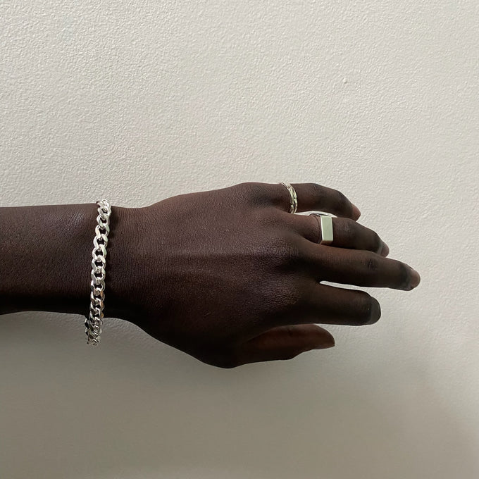 Chunky Curb Bracelet | Silver