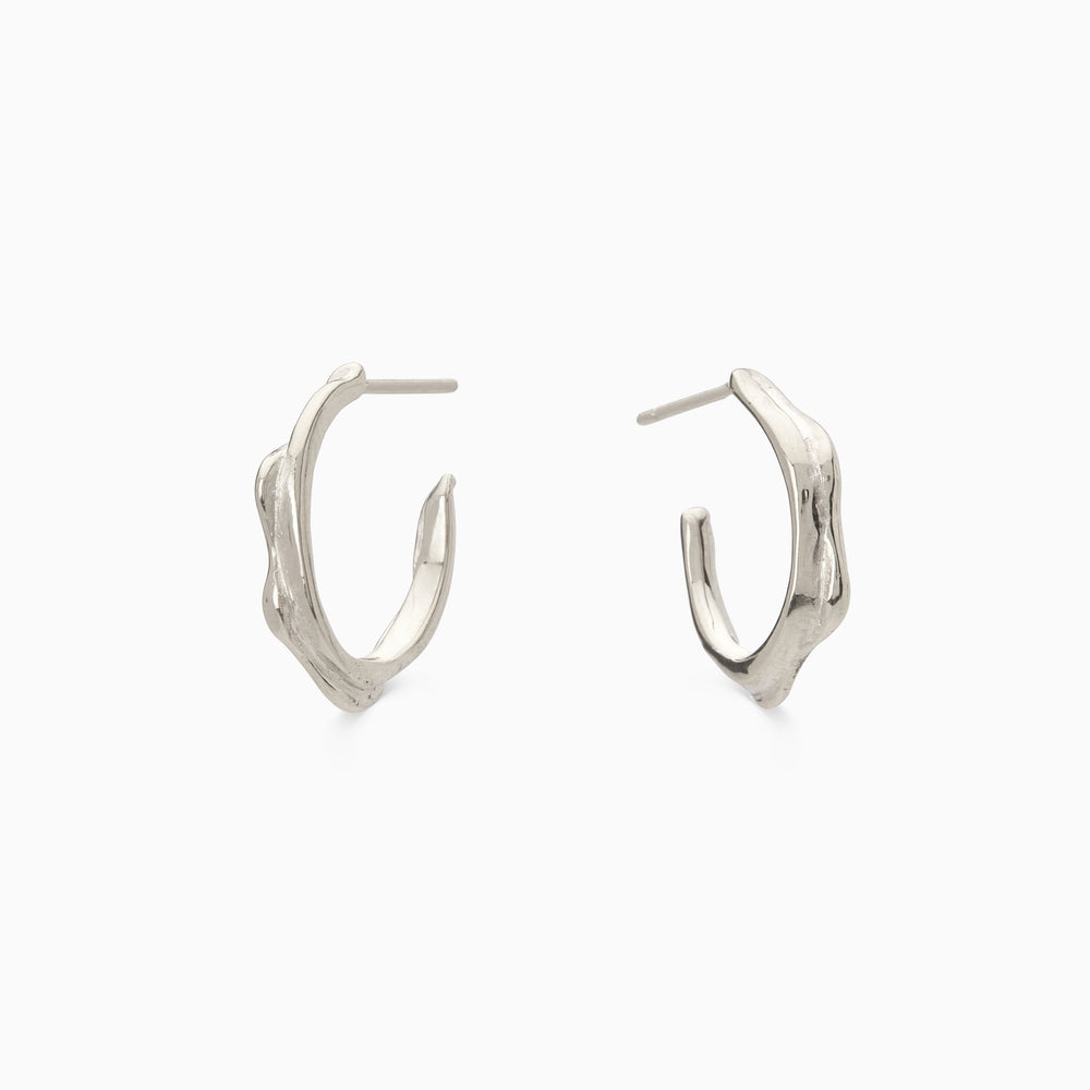 Wave Hoops | Silver