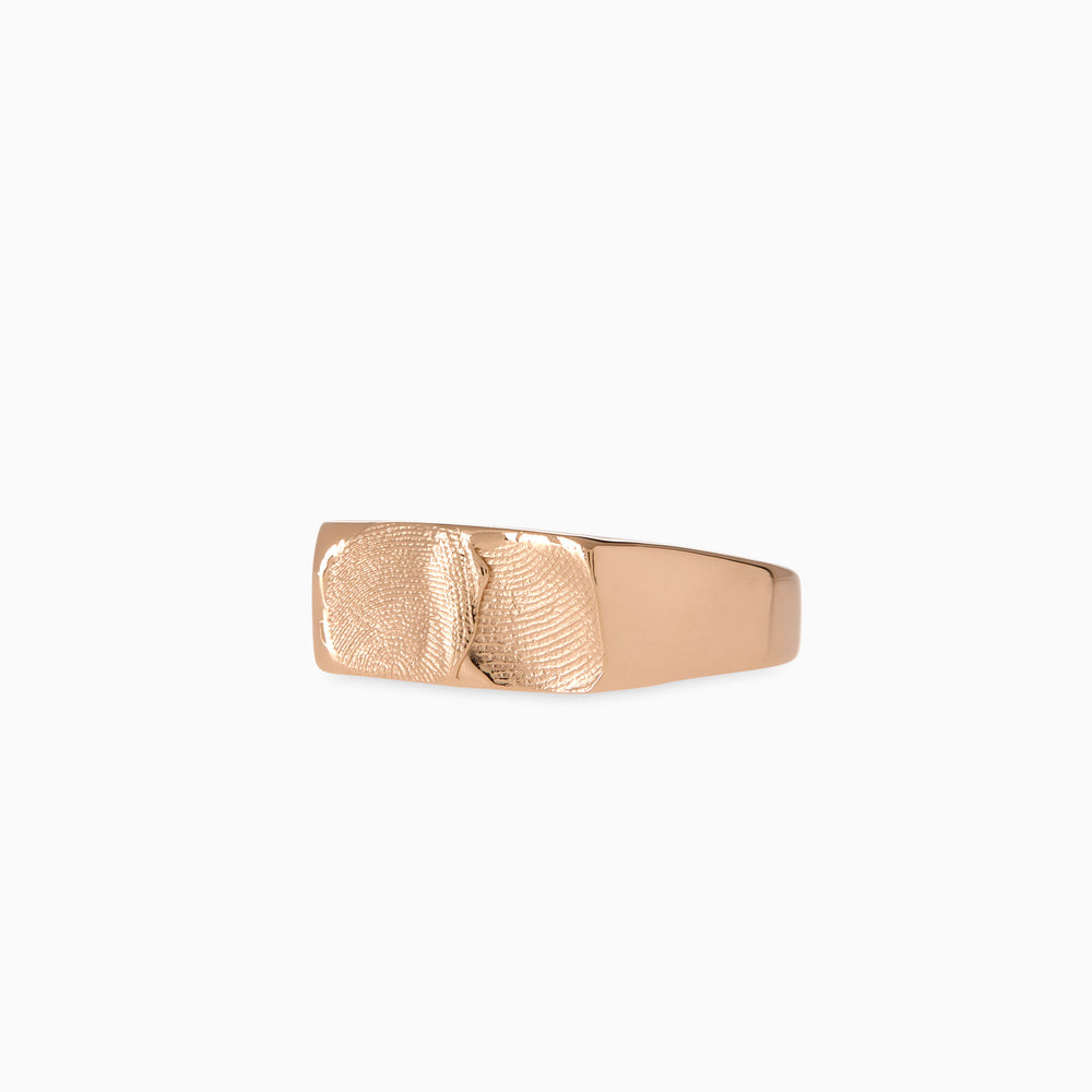 Impression™ Rectangle Signet Ring | Rose Gold