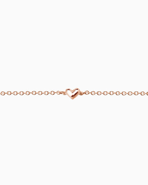 Mini Heart Bracelet | Rose Gold