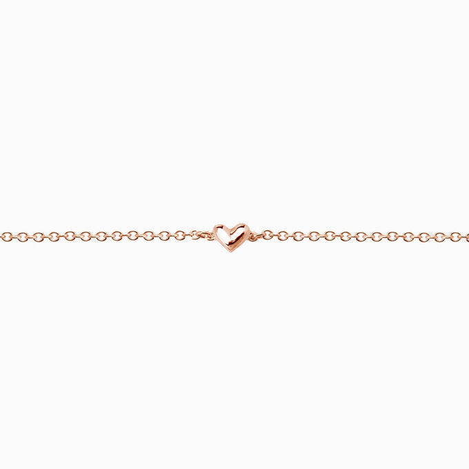 Mini Heart Bracelet | Rose Gold