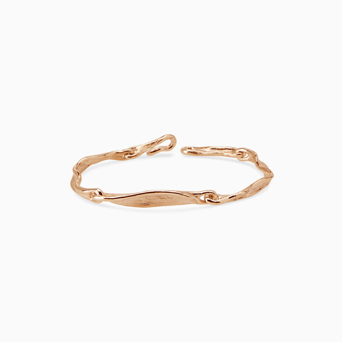 Custom Sculpt Tag Bracelet (Stones & Engraving) | Rose Gold