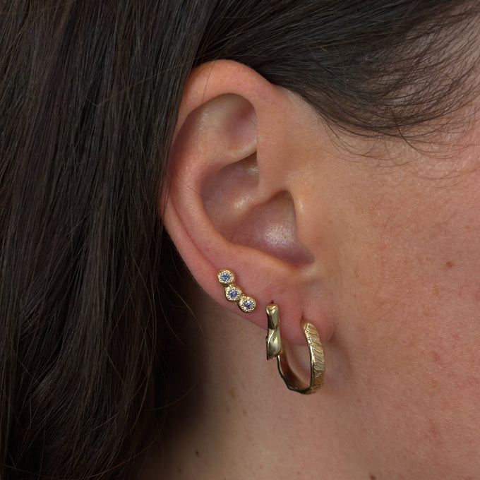 Collective Stone Stud | Yellow Gold