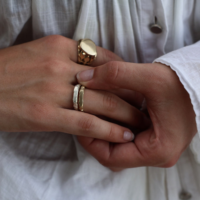 Engraved Kindred Ring | White Gold