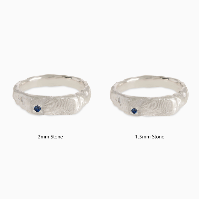 Custom Mason Ring (Stones & Engraving) | Silver