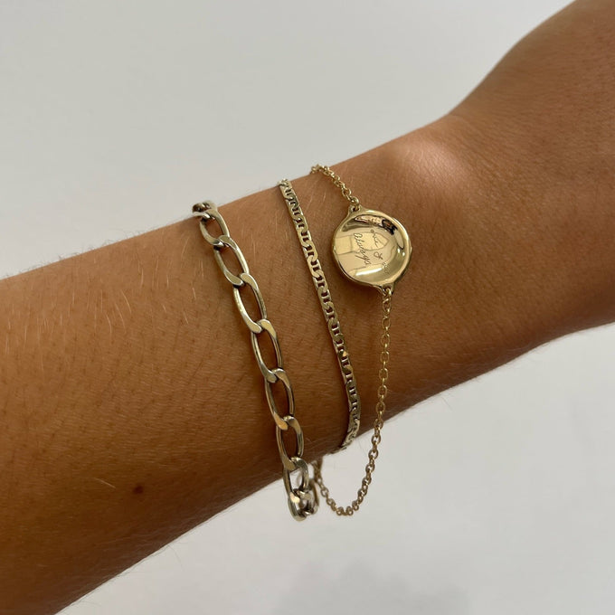 Custom Engraved Bracelet | Yellow Gold