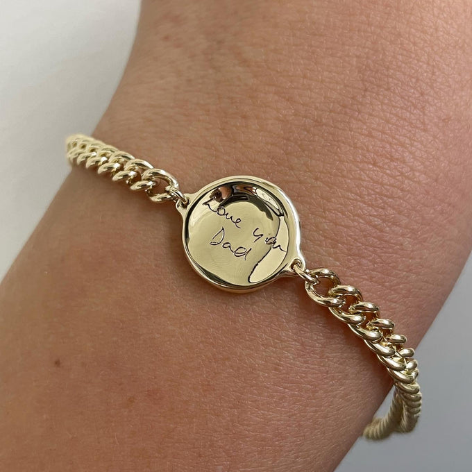 Custom Engraved Charm Bracelet | Rose Gold