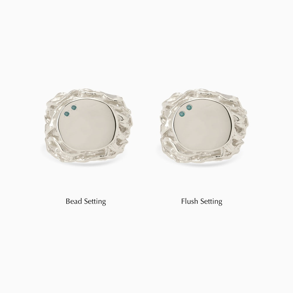 Ivy Stone Signet Ring | White Gold