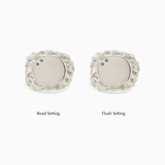 Ivy Stone Signet Ring | White Gold