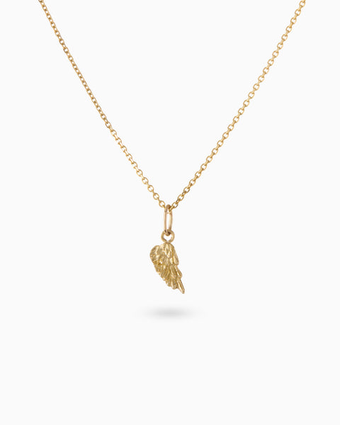 Angel Wing Charm | Yellow Gold