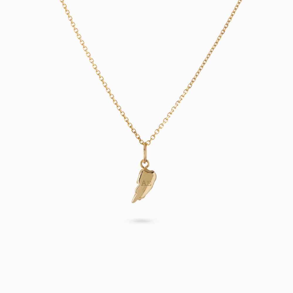 Angel Wing Charm | Yellow Gold
