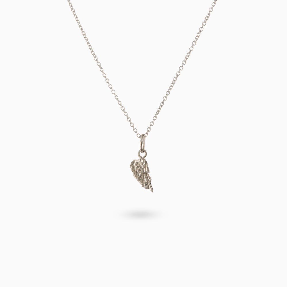 Angel Wing Charm | White Gold