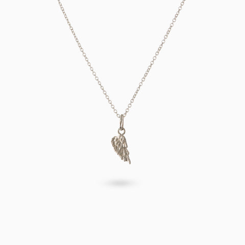 Angel Wing Charm | White Gold