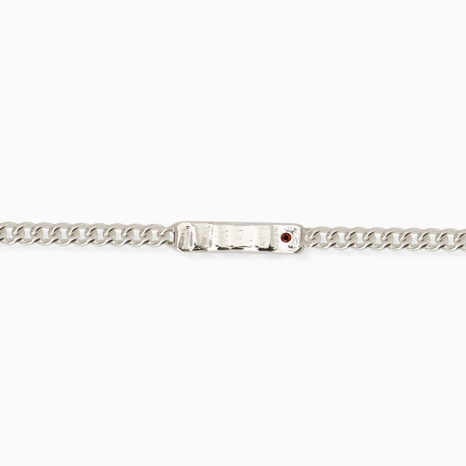 Anvil Tag Stone Bracelet | Silver