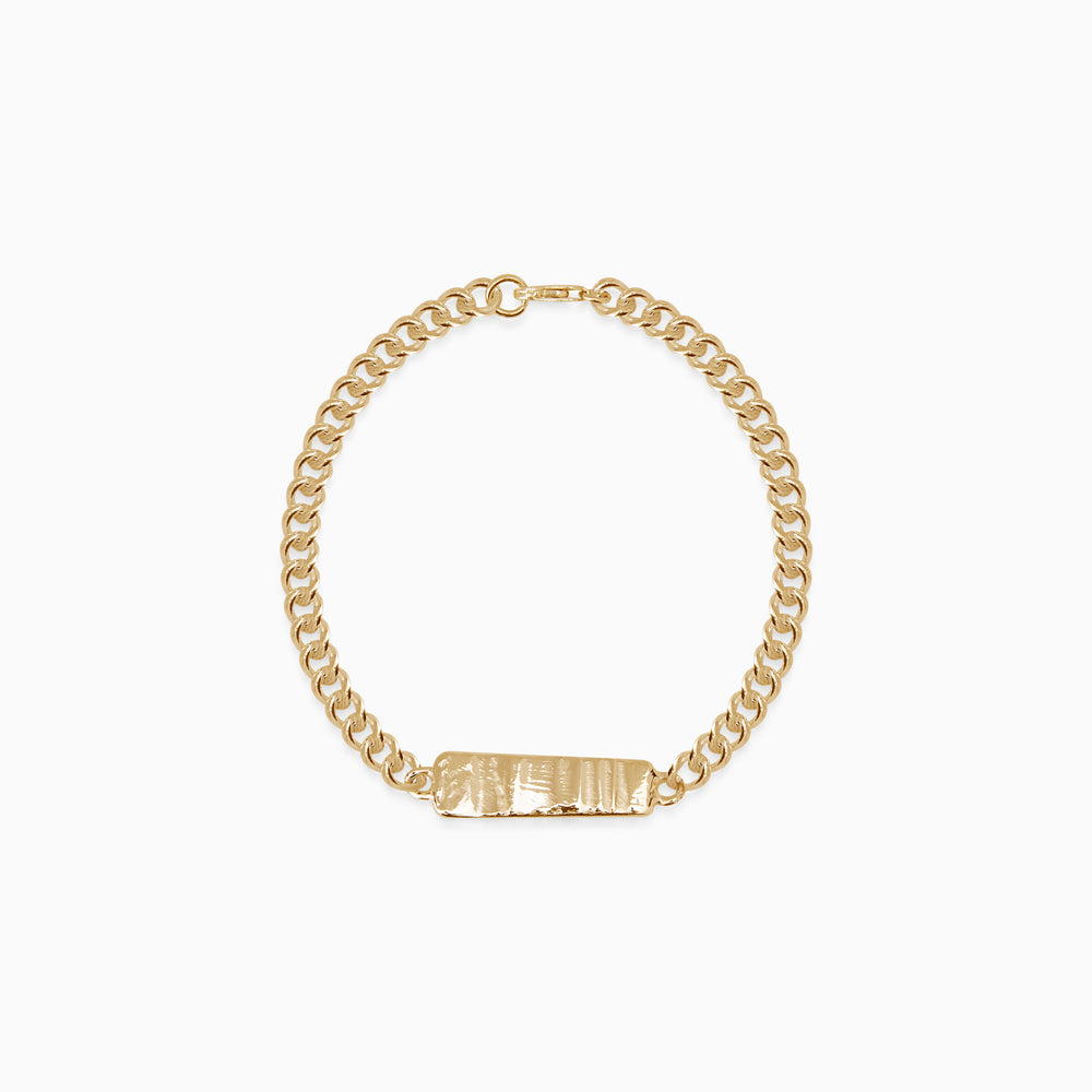 Anvil Tag Custom Bracelet | Yellow Gold