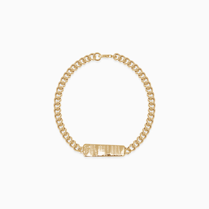 Anvil Tag Custom Bracelet | Yellow Gold