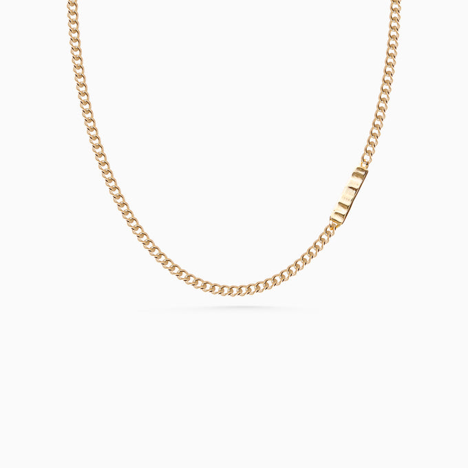 Anvil Tag Custom Necklace | Yellow Gold