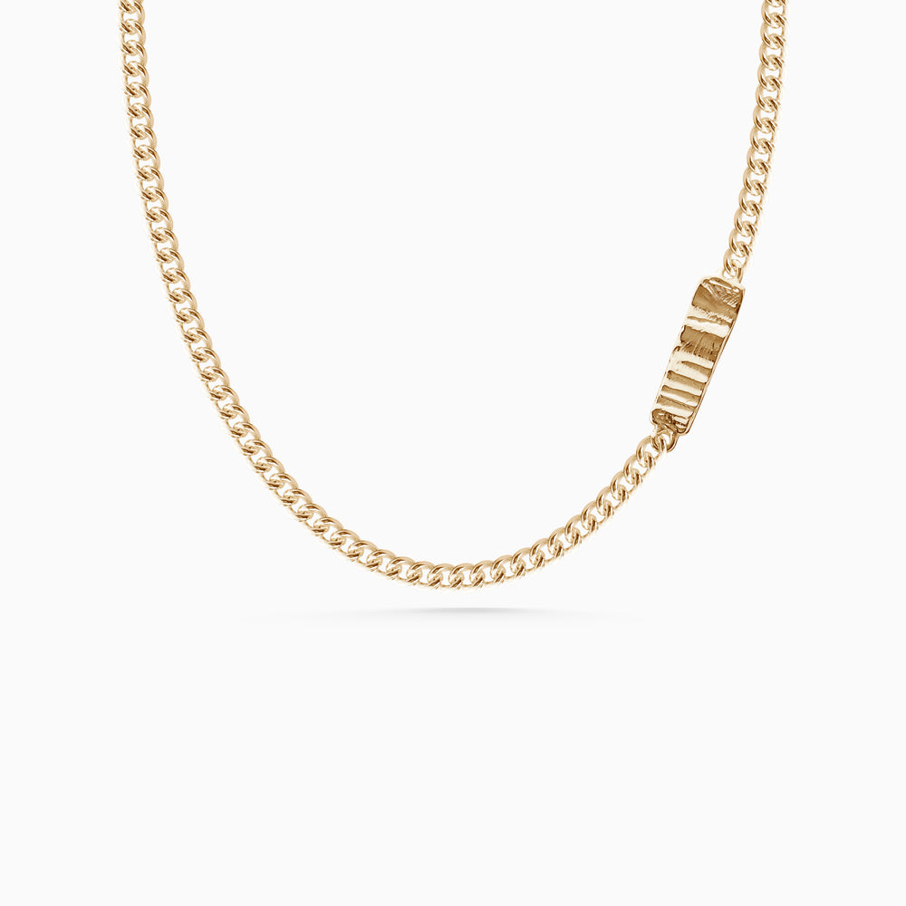 Anvil Tag Custom Necklace | Yellow Gold