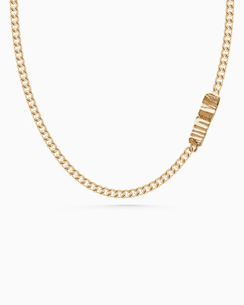 Anvil Tag Custom Necklace | Yellow Gold