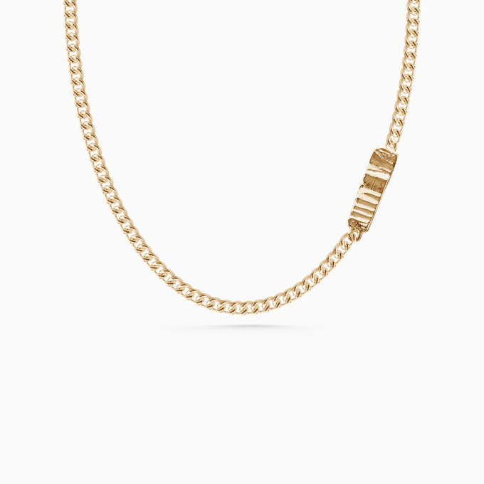 Anvil Tag Custom Necklace | Yellow Gold