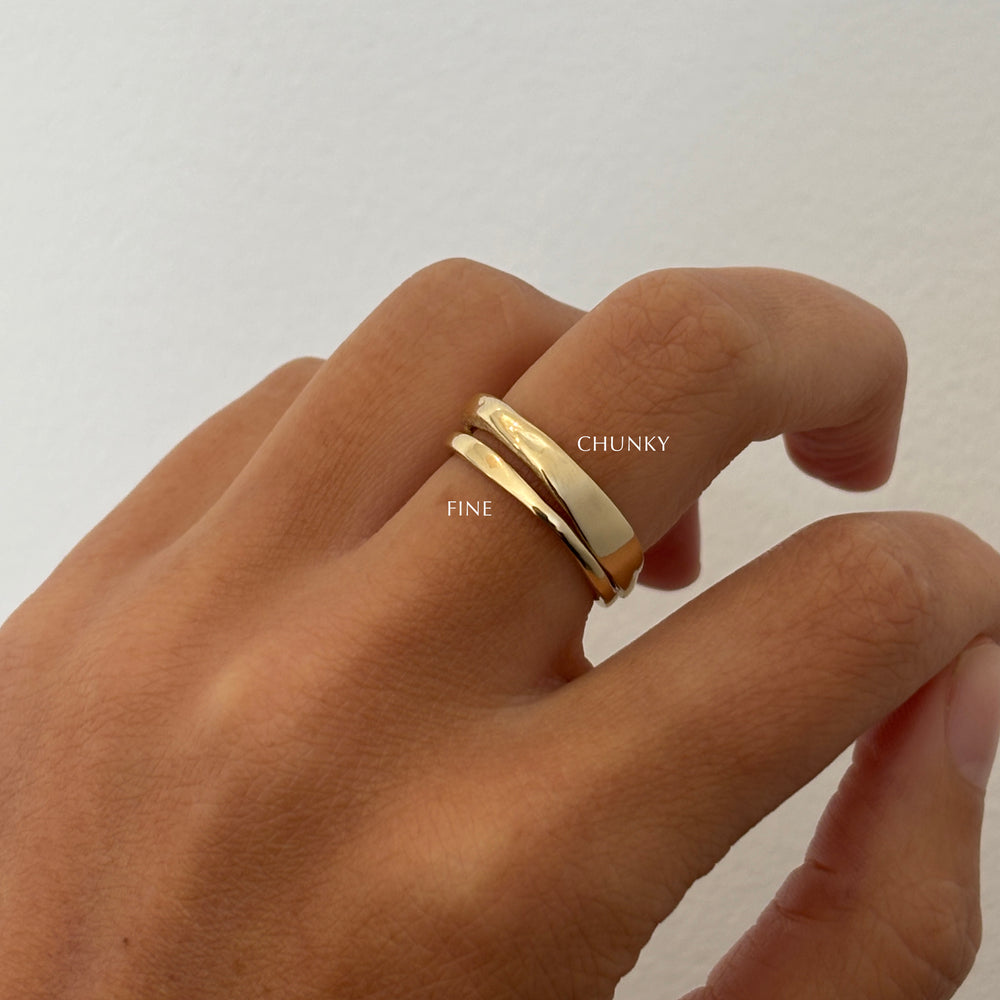Organic Chunky Apex Ring | Solid Gold