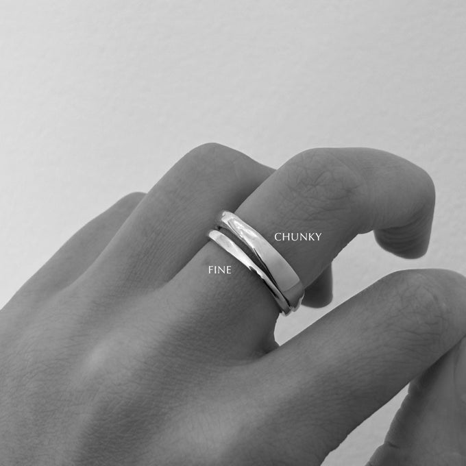 Organic Fine Apex Ring | Silver