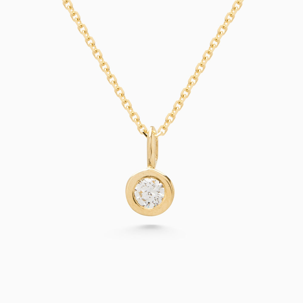 Signature Diamond Necklace | Solid Gold