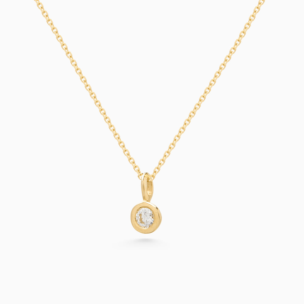 Signature Diamond Necklace | Solid Gold