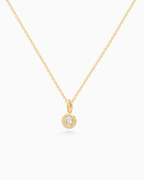 Signature Diamond Necklace | Solid Gold