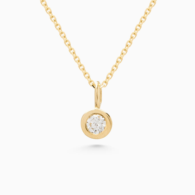 Signature Diamond Necklace | Solid Gold