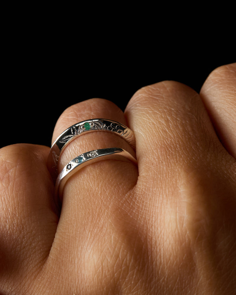 Apex Stone Ring | Silver